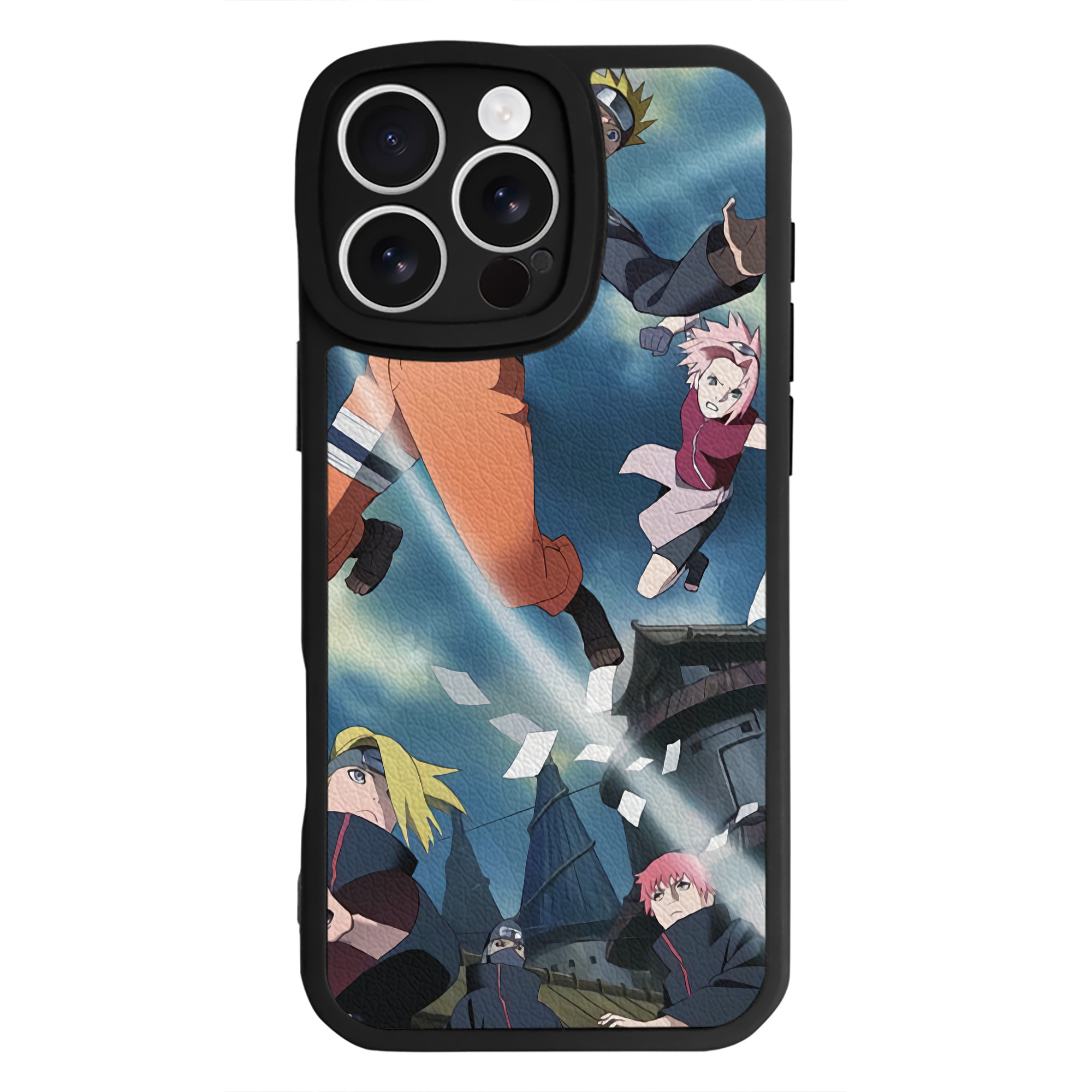 （画像用） NARUTO -ナルト- NARUTO -ナルト- 疾風伝 【iPhone 16シリーズ対応】シリコンスマホケース（レザー調） 材質：シリコン